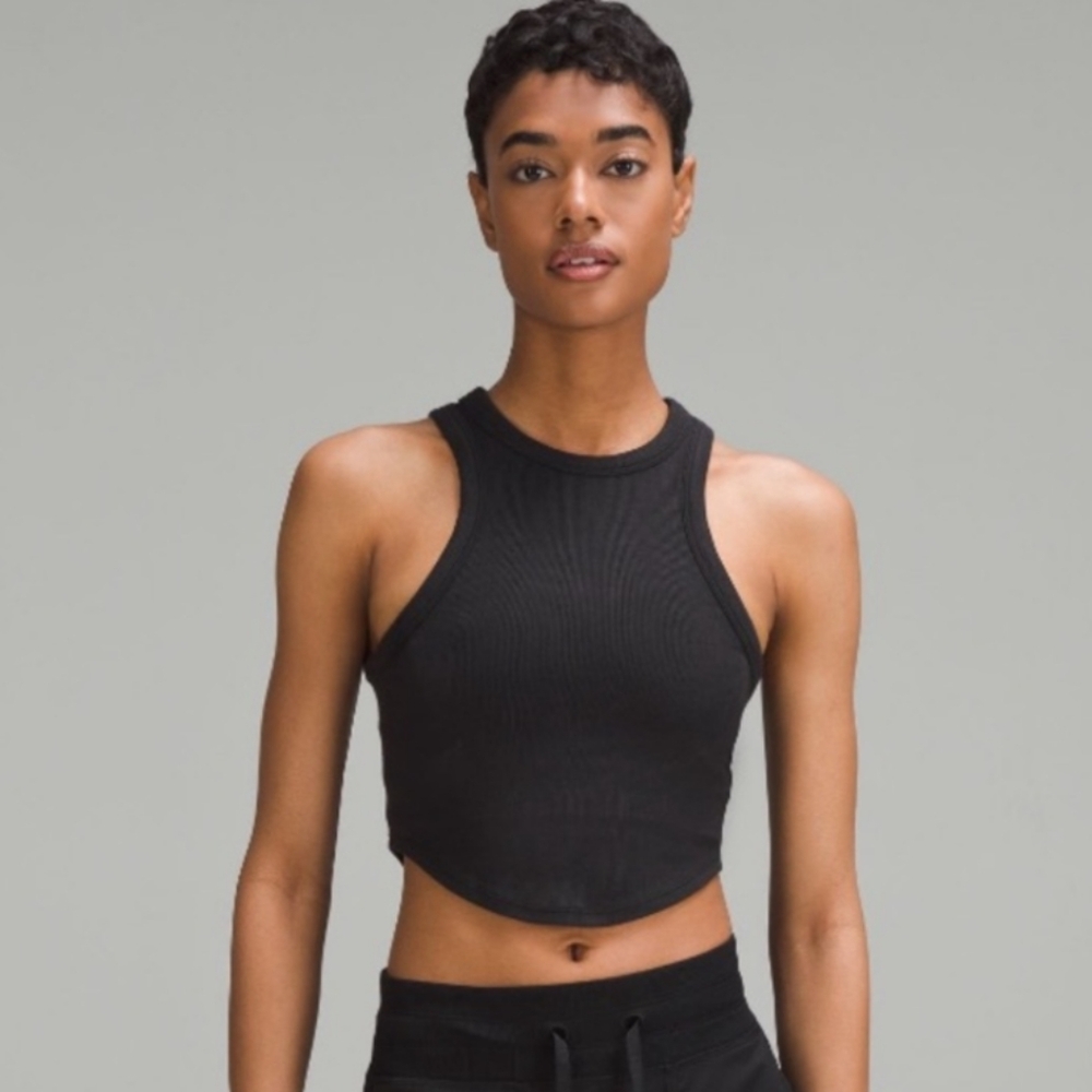 Lululemon Women's Black Hold Tight Cropped Tank Top - Picture 3 of 8